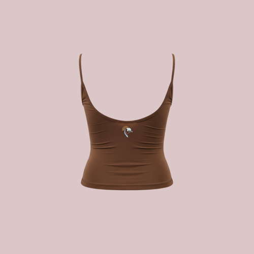 GROU Feather Top | Brown